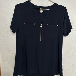 Anne Klein Women Navy Dressy shirt